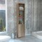 Tuhome Malaga Linen Cabinet, Two Interior Shelves, Three External Shelves, Single Door, Pine ELC4772 - alternate 5